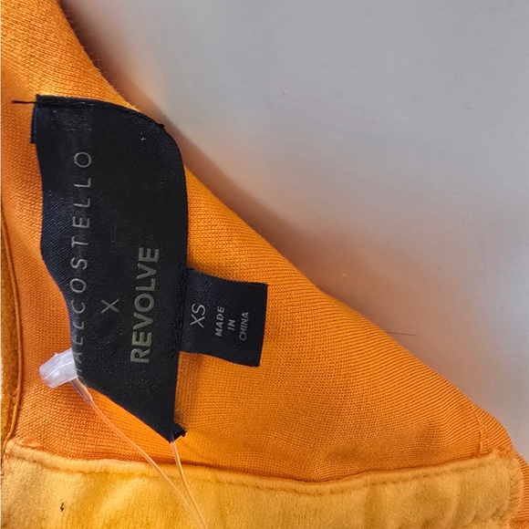 Michael Costello x REVOLVE NWT Strapless Orange Dress w/ Chain Detachable belt - Picture 4 of 5
